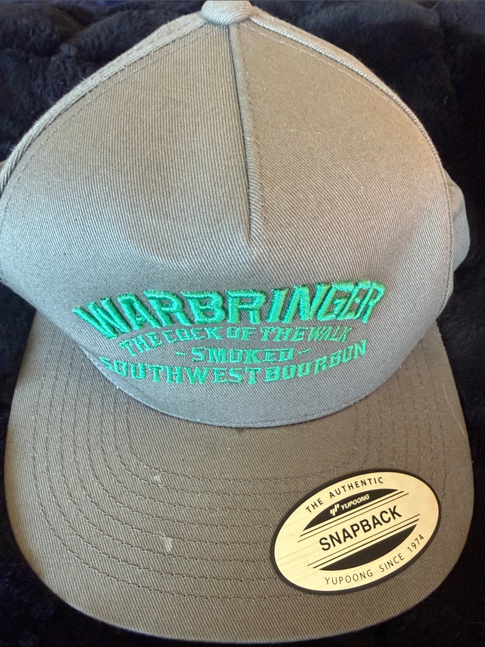 The Classic Brown Snapback Hat with Green Embroidery
